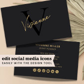 Moderne minimalistische monogram professionele mar visitekaartje