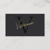 Moderne minimalistische monogram professionele mar visitekaartje (Voorkant)