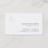 Moderne minimalistische Monogram Professionele Sja Visitekaartje (Achterkant)