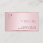 Moderne minimalistische monogram Roos gouden Sjabl Visitekaartje (Achterkant)