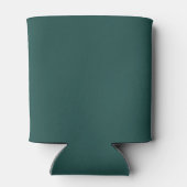 Moderne Minimalistische Monogram Smaragdgroene Tro Blikjeskoeler (Achterkant)