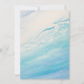 Moderne minimalistische monogram strand thema brui kaart (Achterkant)