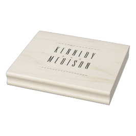 Moderne Minimalistische Monogram Trouwrubberstempe Rubberstempel