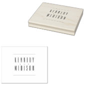 Moderne Minimalistische Monogram Trouwrubberstempe Rubberstempel (Gestempeld)