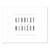 Moderne Minimalistische Monogram Trouwrubberstempe Rubberstempel (Afrduk)
