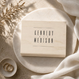 Moderne Minimalistische Monogram Trouwrubberstempe Rubberstempel