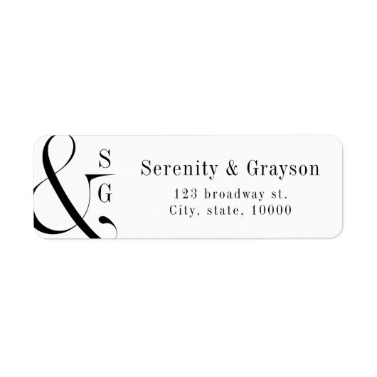 Moderne minimalistische monogram typografie etiket (Voorkant)