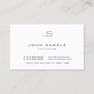 Moderne minimalistische monogrammen Sjabloon Visitekaartje