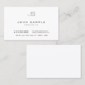 Moderne minimalistische monogrammen Sjabloon Visitekaartje (Voorkant / Achterkant)