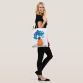 Moderne Minimalistische Monstera Plant Tote Bag (Op model)