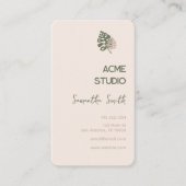 Moderne minimalistische Monstera Visitekaartje (Voorkant)