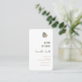 Moderne minimalistische Monstera Visitekaartje (Staand voorkant)