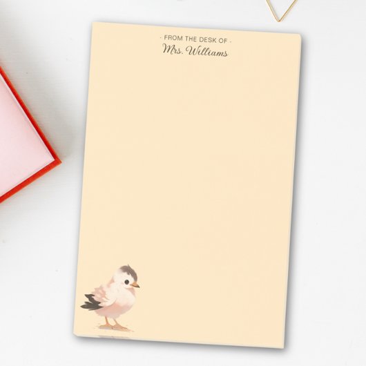 Moderne Minimalistische Mooie Vogel Monogram Schri Post-it® Notes