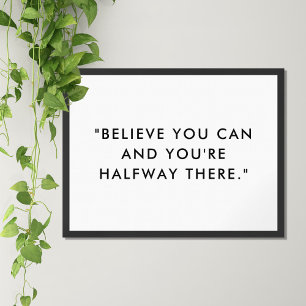 Moderne minimalistische Motivatie quote Poster