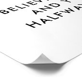 Moderne minimalistische Motivatie quote Poster (Hoek)