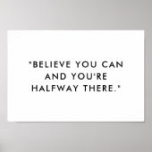 Moderne minimalistische Motivatie quote Poster (Voorkant)