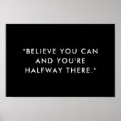 Moderne minimalistische Motivatie quote Poster (Voorkant)
