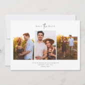 Moderne minimalistische Multi Photo Collage Bruilo Save The Date (Voorkant)