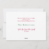 Moderne minimalistische Multi Photo Collage Kerstm Feestdagenkaart (Achterkant)