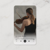 Moderne minimalistische muzikant White Visitekaartje (Voorkant)