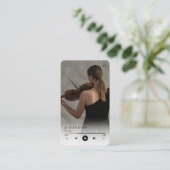Moderne minimalistische muzikant White Visitekaartje (Staand voorkant)