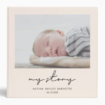 Moderne minimalistische My story Baby fotoalbum
