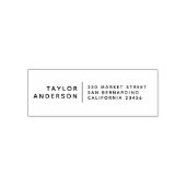 Moderne Minimalistische Naam & Adres Zelfinktende Stempel (Design)