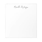 Moderne minimalistische naam gepersonaliseerde kal notitieblok (Voorkant)