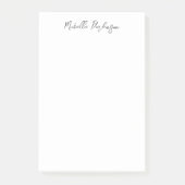 Moderne minimalistische naam gepersonaliseerde kal post-it® notes (Voorkant)
