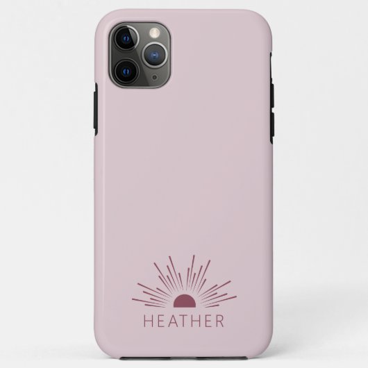 Moderne Minimalistische Naam Hoesje (Achterkant)