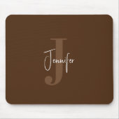 Moderne minimalistische naam & Initiaal Monogram B Muismat (Voorkant)