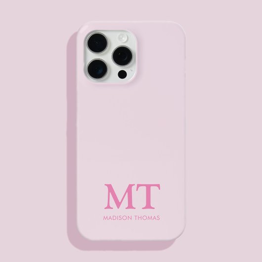 Moderne minimalistische naam Initiaal Monogram Case-Mate iPhone Case