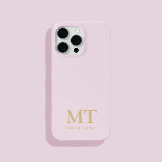 Moderne minimalistische naam Initiaal Monogram Case-Mate iPhone Case
