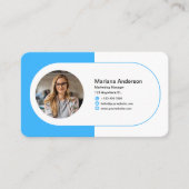 Moderne minimalistische naam & Logo Professional Visitekaartje (Voorkant)