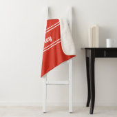 Moderne Minimalistische Naam Monogram Script Chic Sherpa Deken (In situ)