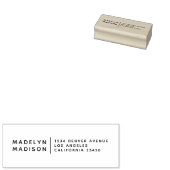 Moderne minimalistische naam retouradres Rubberste Rubberstempel (Gestempeld)