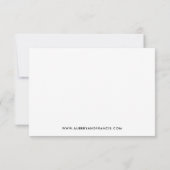 Moderne minimalistische naam script kalligrafie zw kaart (Achterkant)