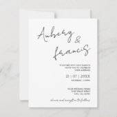 Moderne minimalistische naam script kalligrafie zw kaart (Voorkant)