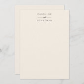 Moderne minimalistische naam van het huwelijk bedankkaart (Voorkant / Achterkant)