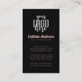 Moderne minimalistische Nail Poolse Logo Nail-tech Visitekaartje (Achterkant)
