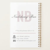 Moderne minimalistische Nail Salon Personeelsafspr Planner (Achterkant)