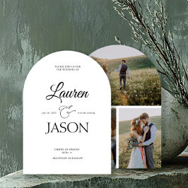 Moderne Minimalistische Namen Calligrafie Zwart 3 Kaart