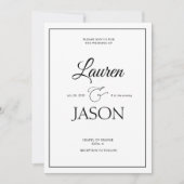 Moderne Minimalistische Namen Calligrafie Zwart 3  Kaart (Voorkant)