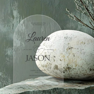 Moderne minimalistische namen kalligrafie zwart acryl uitnodigingen