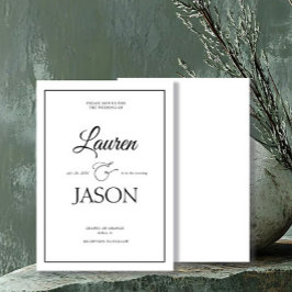 Moderne minimalistische namen kalligrafie zwart kaart