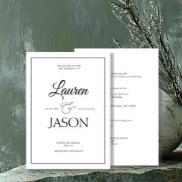 Moderne minimalistische namen kalligrafie zwart kaart