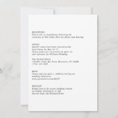 Moderne minimalistische namen kalligrafie zwart kaart (Achterkant)