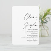 Moderne minimalistische namen kalligrafie zwarte b kaart (Staand voorkant)