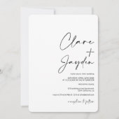 Moderne minimalistische namen kalligrafie zwarte b kaart (Voorkant)