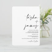 Moderne minimalistische namen kalligrafie zwarte b kaart (Staand voorkant)